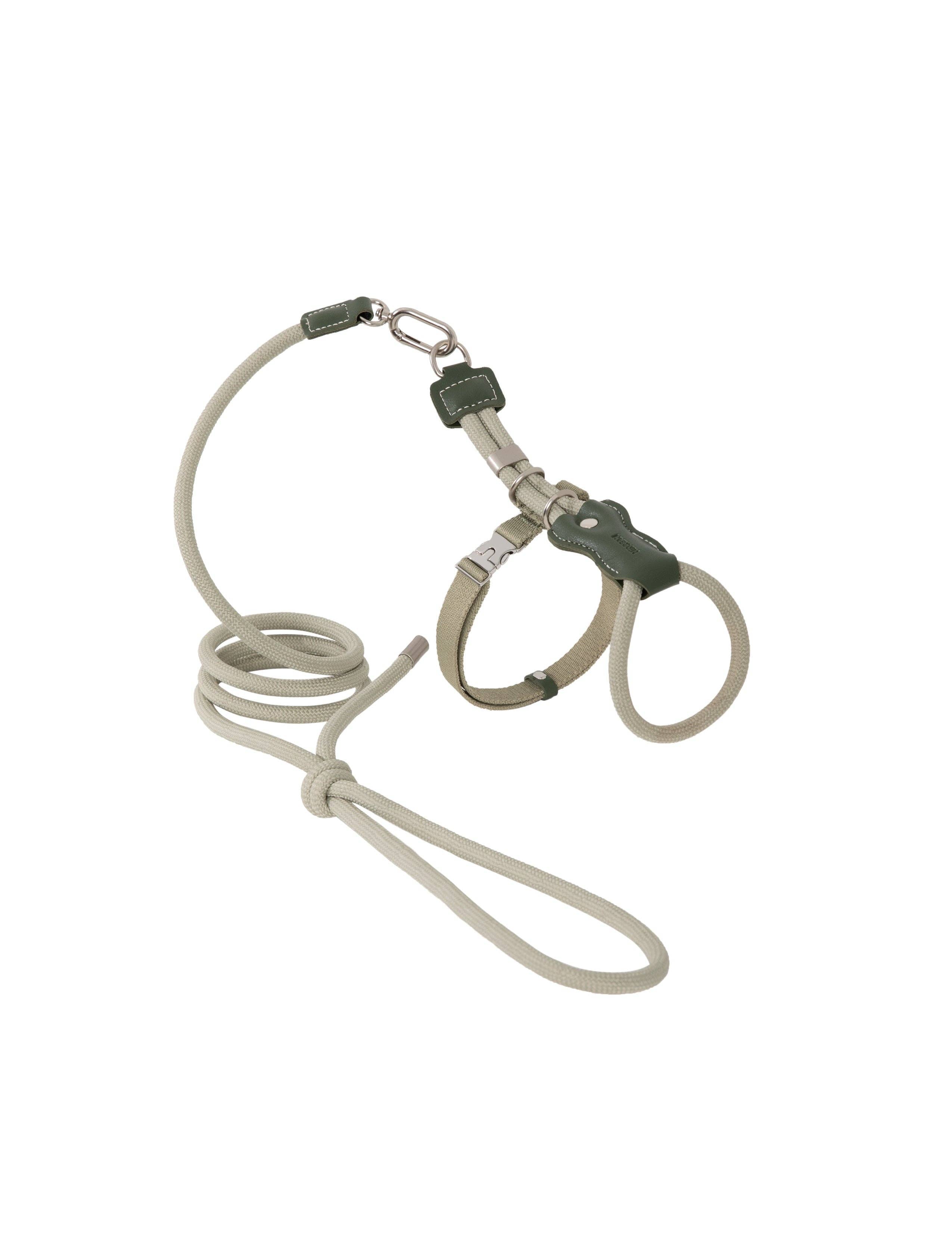 Escape Proof H-Shape Cat Harness and Leash Set Adjustable Ultra Lightweight Rope Walking Harness for Cats up to 17 lbs