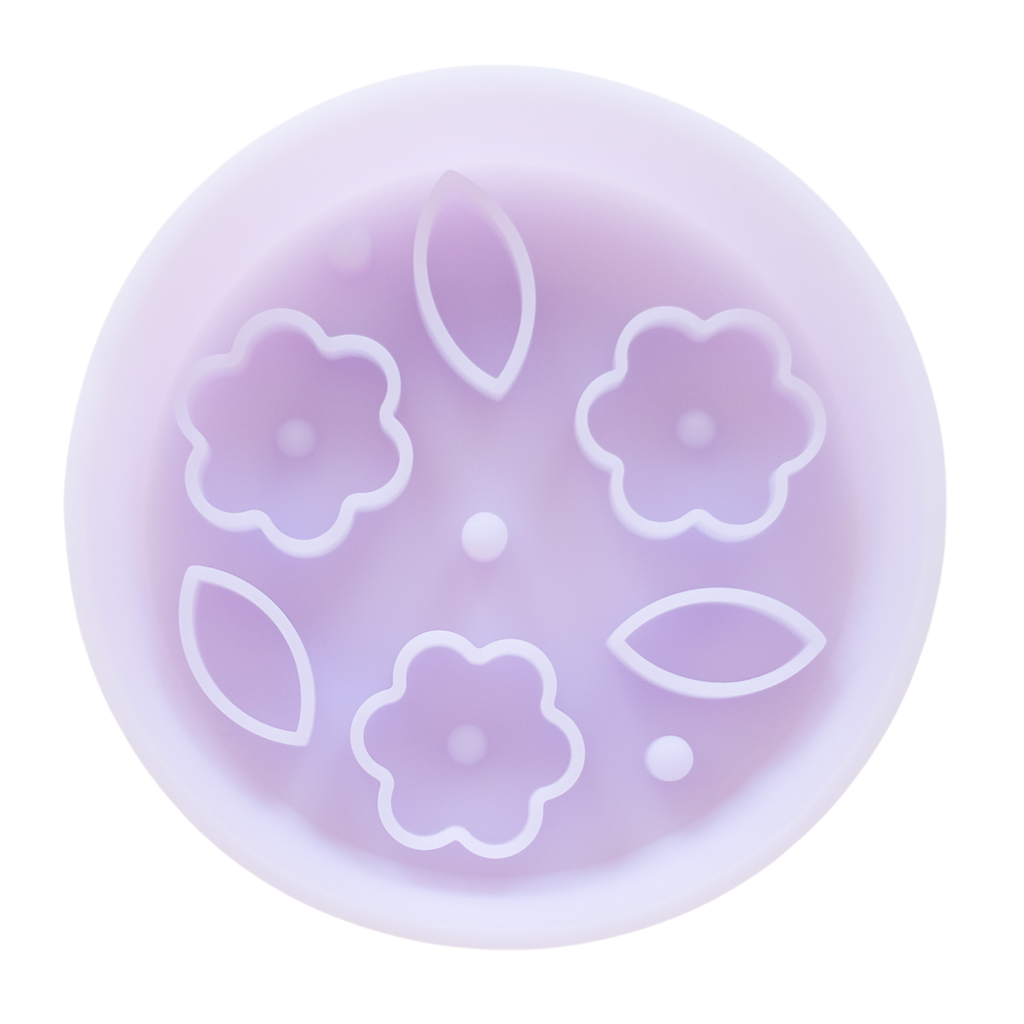 Flower + Leaf Slow Feeder Bowls (Translucent Purple)