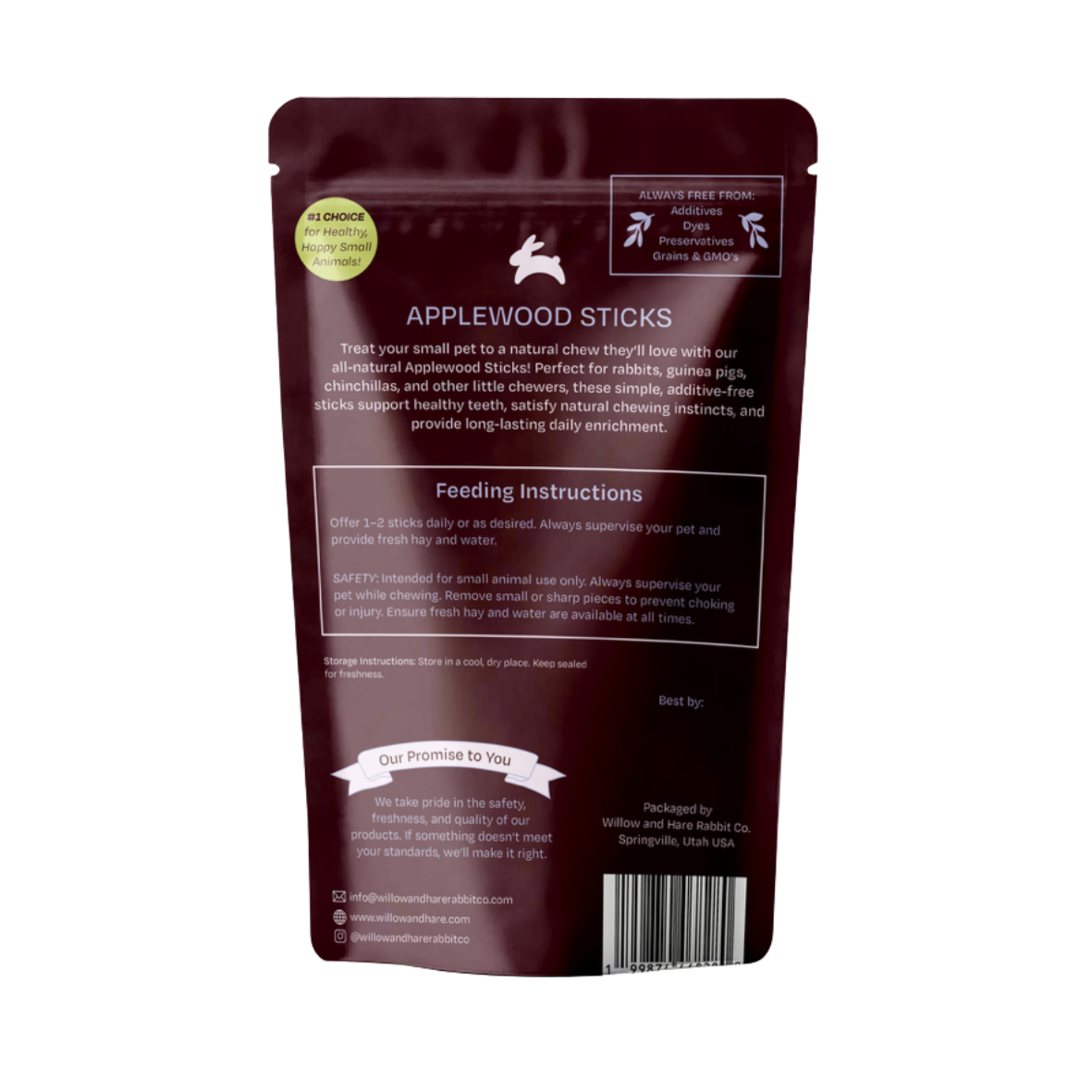 New! Natural Applewood Sticks
