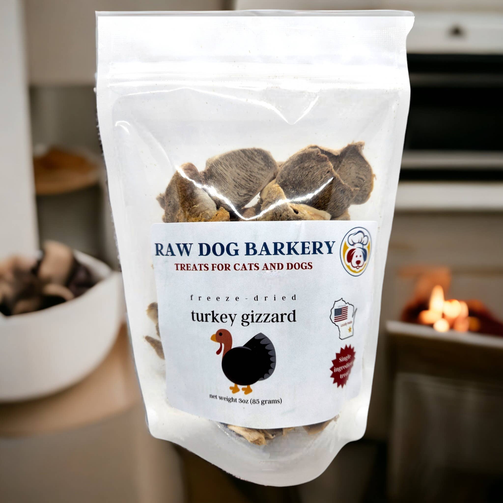 Turkey Gizzards Sliced Freeze-Dried 3oz