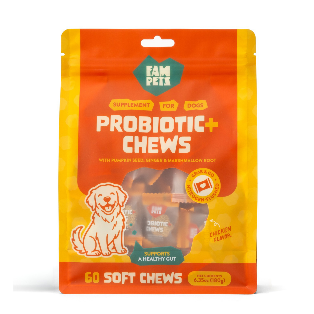 Probiotic+ Soft Chews for Dogs - Digestive Support, Gut Health