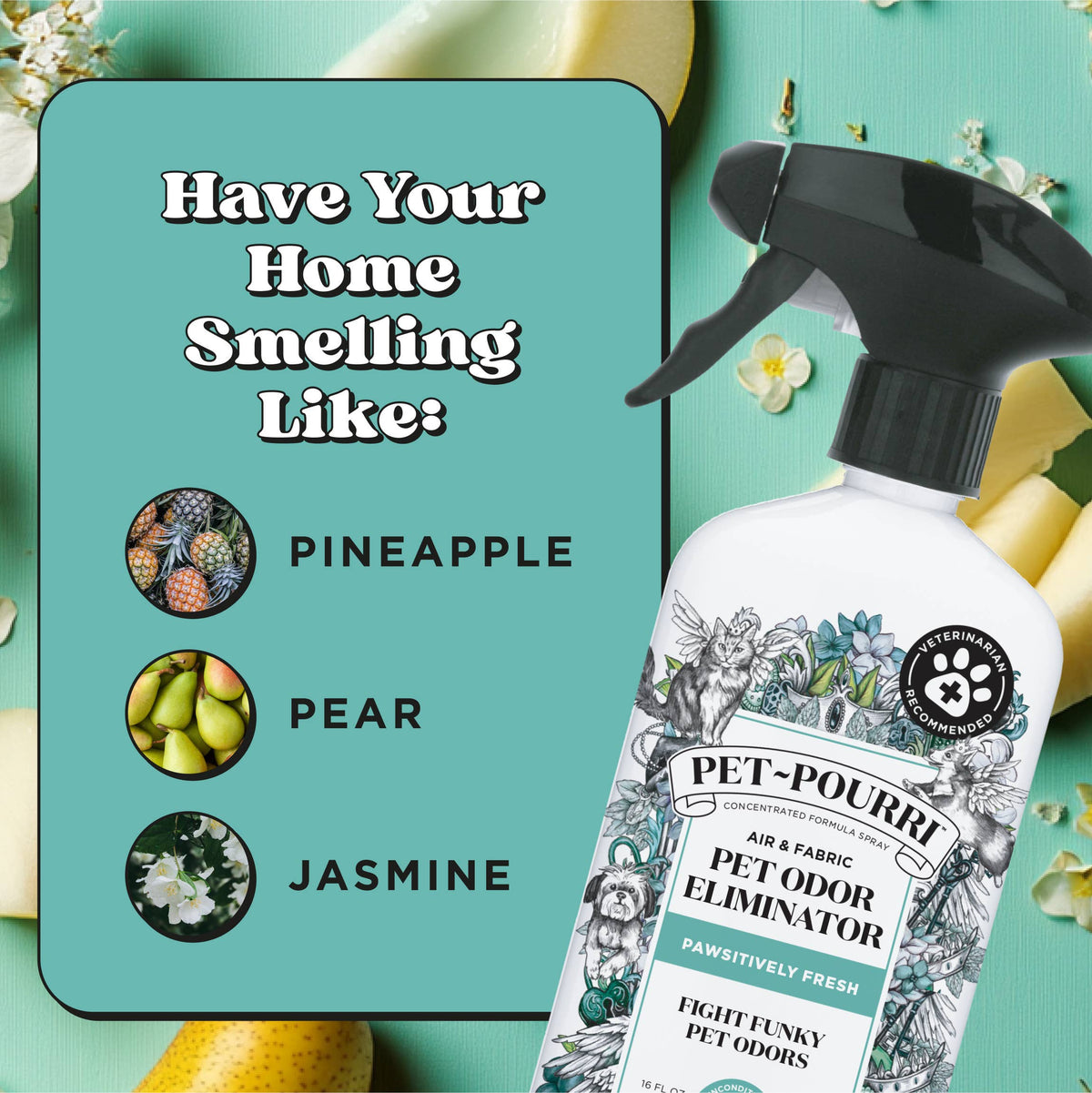 Pet~Pourri Pawsitively Fresh Air+Fabric Odor Refresher 16oz